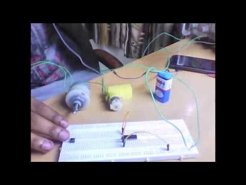 Controlling Dc motor using push button