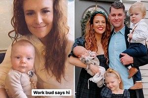 Little People's Audrey shares video of son after covering baby with fur blanket