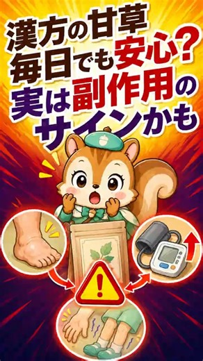漢方なら毎日でも安心？甘草の副作用「偽アルドステロン症」の見抜き方 #登録販売者 #登録販売者試験 #1分知識