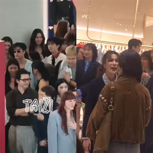 The difference between an introvert and an extrovert at the event. P’Kao talked to everyone, while Janeeyeh slowly faced to the wall 🤣
