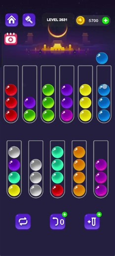 Ball Sort Master Level 2631 #ballsortmaster #ballsortmastersolution #puzzlegame #gaming #games