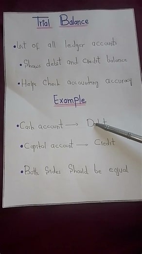 TRIAL BALANCE EXPLAINED SIMPLY