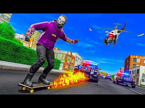 Fast Skateboard Annoying Cops In GTA 5 RP