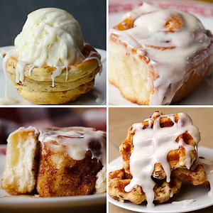 1.6M views · 14K shares | We know how much you guys love cinnamon rolls...  Recipes: https://tasty.co/compilation/cinnamon-rolls-4-ways | Tasty | Facebook