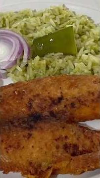 Arroz al Cilantro y Filetes de Tilapia Fritos #shortvideo #recetas #reels