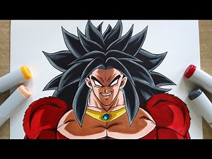 How to Draw Broly SSJ 4 - Step By Step Tutorial