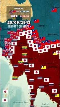 World War II Burma Campaign (1941-1945) in 1 minute using Map #history #mapping