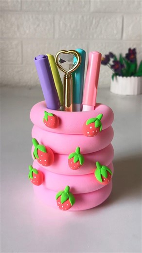 DIY Cute Pen Holder | Cute desk decor idea #handmade #shorts #viralshorts #diy #trending