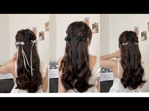 Easy & Simple Cute Ribbon Hairstyles 1 | 简单可爱蝴蝶发型