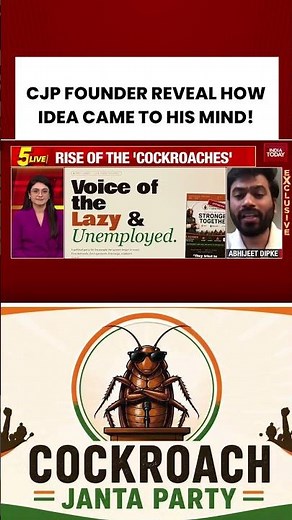 Cockroach Janata Party Founder Abhijeet Reveals How CJP Idea Was Born #shorts