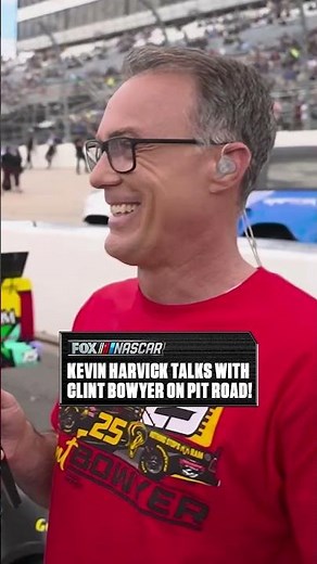 Pit reporter Kevin Harvick gives NASCAR Truck Series driver Clint Bowyer a hard time 😂