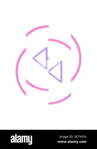 splitting motion animation of rewind symbol Stock Video Footage - Alamy