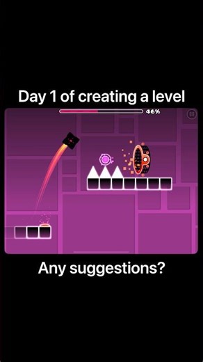 Day 1 of creating a gd level #geometrydash #gd