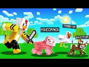 Nos ESCONDEMOS en ANIMALES en MINECRAFT 😱😂 El MEJOR ESCONDITE en LA GRANJA de LOS COMPAS - RIUSPLAY