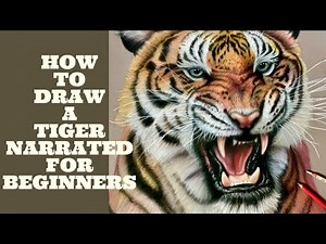 How to draw a Tiger with pastel pencils