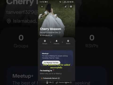 How to Add Interests in Meetup Application