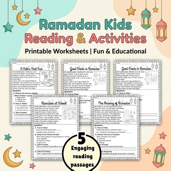 Ramadan Reading Comprehension Passages & Questions | Grades 2–5 | Islamic Worksh