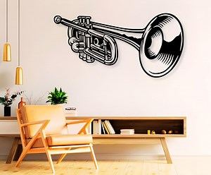 Trumpet SVG DXF PNG Files Vector Art Cut File for Cnc Plasma Laser Cricut - Etsy