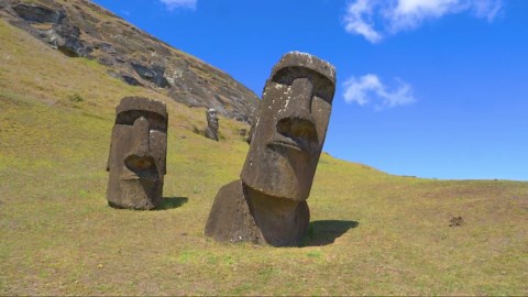 The Moai Statues of Easter Island Revealed by Drone