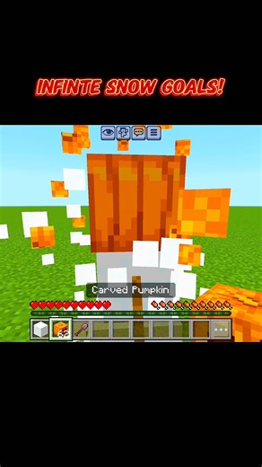 Infinte snow goals! 👈💥 #minecraft #herobrain
