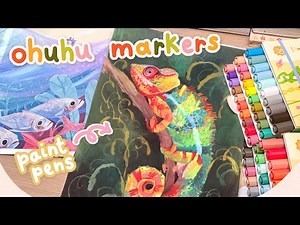 How I use paint pens in my art | Testing out Ohuhu paint pens!