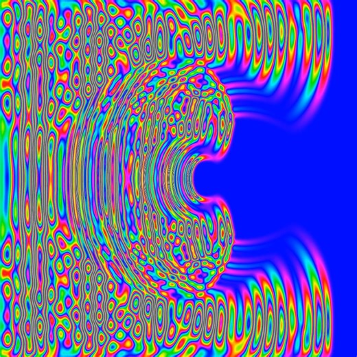 Wave passing through concentric Circles