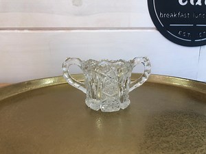 1909 Imperial Glass Open Sugar or Condiment Bowl in Imperial 212 Thonged Star Pattern - Etsy