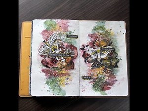 How to Make a Mixed Media Art Journal with Scrapbook Paper