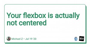 Your flexbox is actually not centered