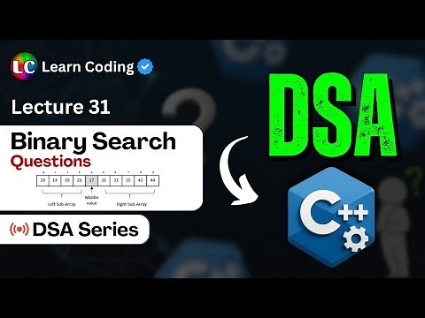 C++ DSA Binary Search Questions | Leetcode Problems | Data Structure & Algorithms