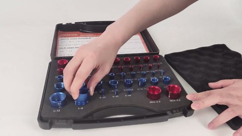 44pcs Nut and Bolt Thread Checker Standard and Metric Set