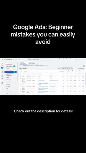 Google Ads mistakes beginners make (that burn budgets fast): • Judging performance at the campaign level instead of the search term level • Using broad match without strict negatives • Letting Google “optimize” before enough data exists • Chasing CTR instead of intent quality • Mixing branded and non-branded keywords • Sending traffic to generic pages instead of intent-matched landing pages • Scaling budgets before fixing wasted spend • Optimizing bids before fixing structure • Ignoring search t