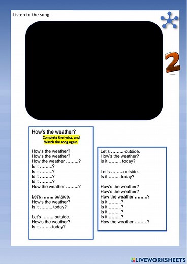 How's the weather -2 worksheet
