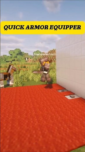 Quick armor equipper in Minecraft! #minecraftshorts