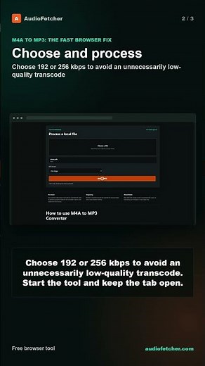 M4A TO MP3: The Fast Browser Fix #shorts