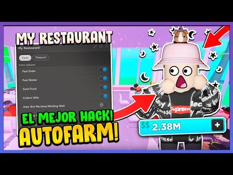 EL MEJOR H4CK DE MY RESTAURANT | AUTOFARM, DINERO INFINITO, COMIDA DE ORO Y MÁS! | ROBLOX
