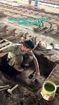 Mold making process for metal casting in foundry #labourwork #casting #handpump #metalcore #foundry