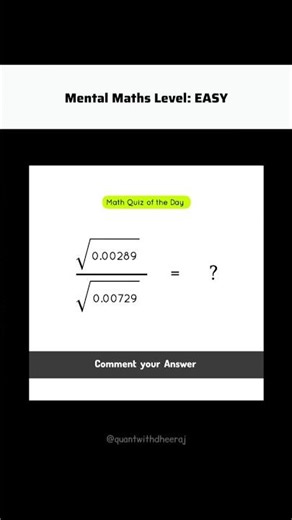 This Math Quiz of the Day is about to test your Math Basics #mathquiz #ssccgl #mathproblems