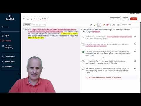 How to Identify a LSAT Assumption by Tracking Term Shifts Using LawHub Logical Reasoning Drill Set 9