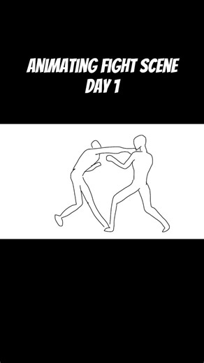 Animating Fight Scene - Day 1 #animation #2danimation #anime #sakuga