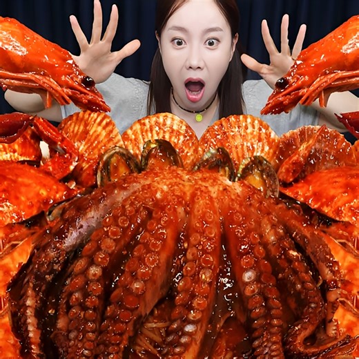 Spicy Octopus 🔥 Crab Seafood Boil 🐙 | MUKBANG ASMR . . . . . . . . . . . . . . #mukbangasmr #foodsounds #eatingshow #asmreating | Team Ssoyoung Production