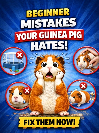 New to guinea pigs? These are 8 beginner mistakes your guinea pig HATES 🐹⚠️ From picking them up the wrong way to tiny pet-store cages, loud environments, chasing, and touching the wrong spots — these common mistakes can seriously stress your guinea pig and break trust fast. In this video I show you what NOT to do and the simple fixes that help your guinea pig feel safe, calm, and happy. Save this if you’re a new owner and send it to someone thinking about getting a guinea pig. #guineapig #guin