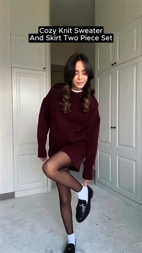 ✨ Cozy Knit Sweater & Skirt Two-Piece Set • Soft, warm knit for all-day comfort • Elegant matching sweater skirt combo • Perfect for winter outings & casual chic looks • Flattering fit with classy style 🛍️ Upgrade your cozy wardrobe today! | My Comfy Apparel