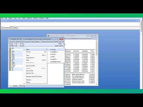 Elastic Net, Ridge Regression and LASSO in EViews 11