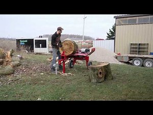 Small Log Splitter vs. Big Maple Rounds