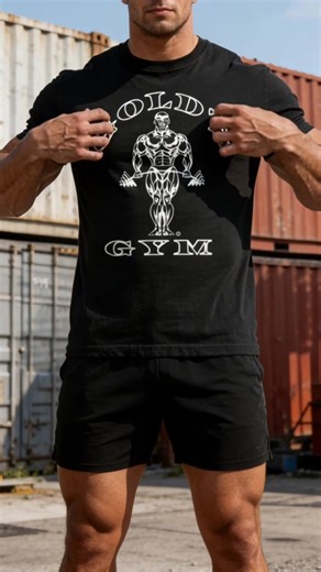 Authentic 1990s Vintage Gym T-Shirt for 90s Streetwear