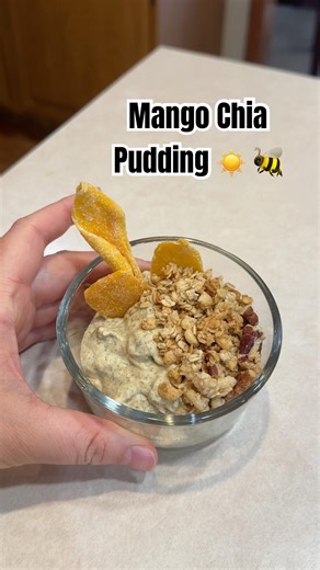 Mango Chia Pudding for Spring! ☀️ #food #easyrecipe #recetas #fyp