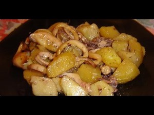 Lignje sa krompirom Recept