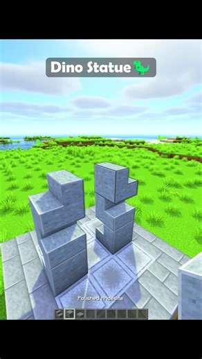 Dino Statue Tutorial 🦖 | Minecraft #minecraft #shorts