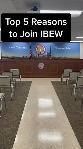 Top 5 Reasons to Join the IBEW. Have a voice on the job site, strength-in-numbers, average electrician get higher wages, more retirement and contractor paid healthcare, safer workplaces. #IBEW #Organizing #CincinnatiElectricians #Safety1st #Pension #workersrights